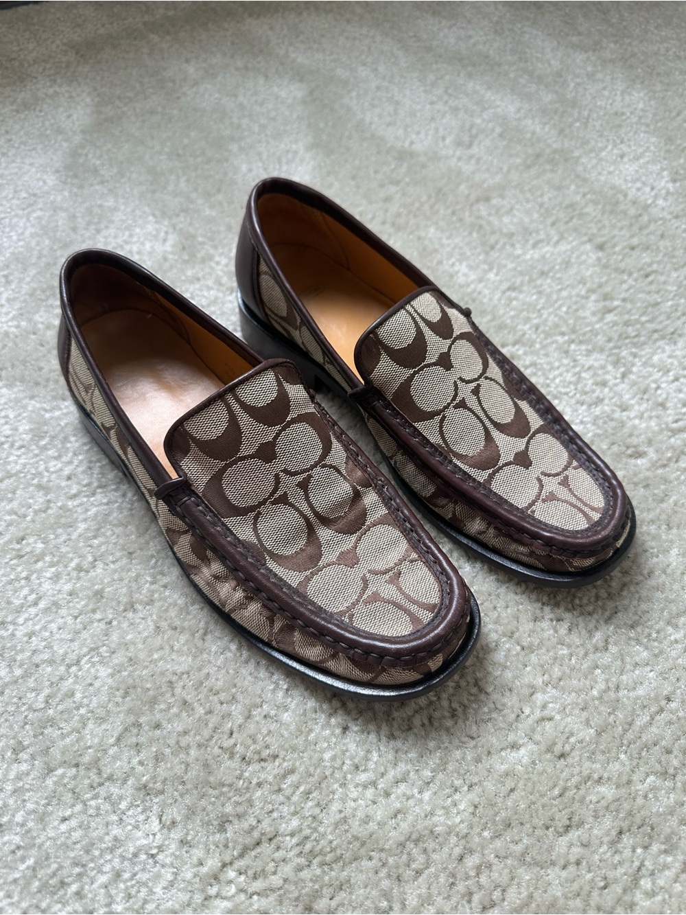 Coach Woman’s Brown Signature Canvas Loafers